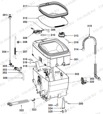 Схема №2 WT62080 (242707, MAEN02031111121) с изображением Микропереключатель для стиралки Gorenje 260283