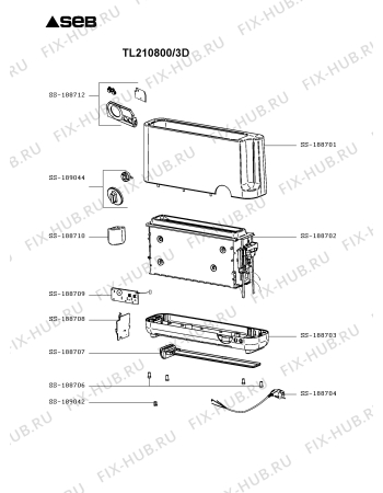 Схема №1 TL210800/3D с изображением Фиксатор для электротостера Seb SS-188712