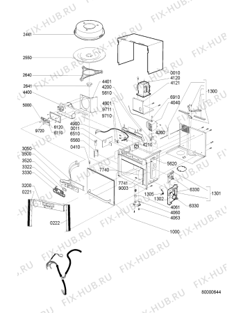 Схема №1 AMW 440 BL с изображением Панель управления для микроволновой печи Whirlpool 481245350246