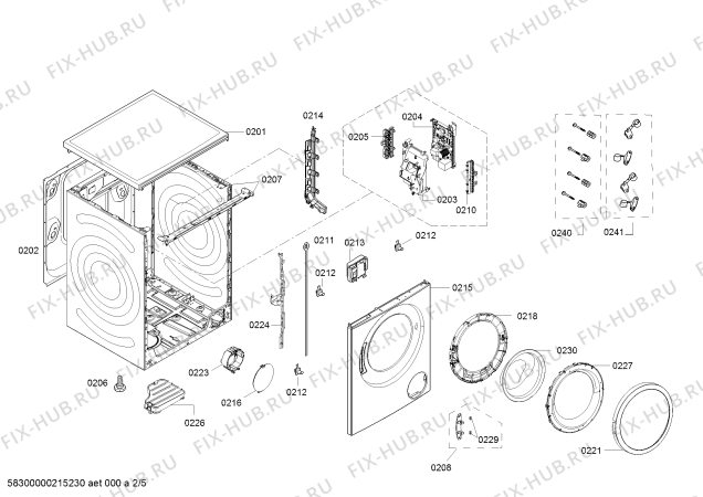Схема №3 WAP282662W, Serie | 4 с изображением Клапан для стиралки Bosch 10007147