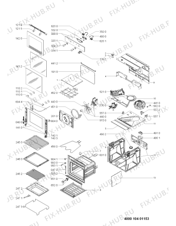 Схема №1 OVN918W (F091090) с изображением Руководство для духового шкафа Indesit C00370809