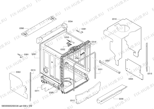 Схема №4 SN636X00GH suisse series с изображением Набор кнопок для посудомойки Siemens 10002615