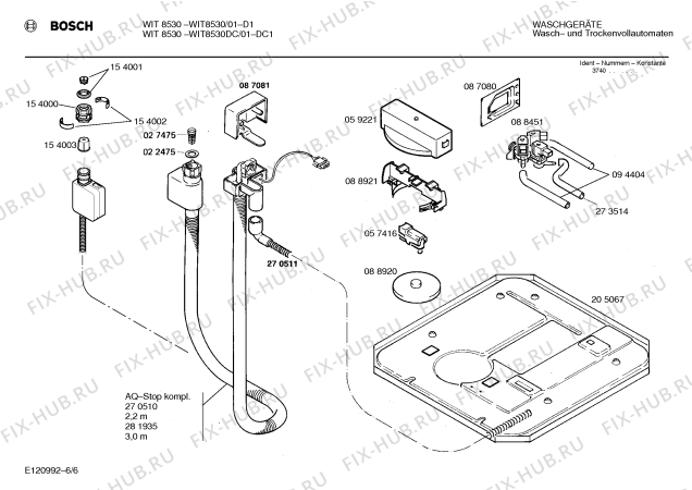 Схема №1 WIT8530DC WIT8530 с изображением Силовой модуль для стиралки Bosch 00283030