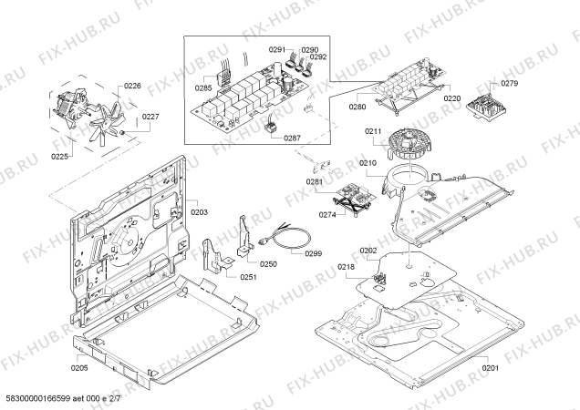 Взрыв-схема плиты (духовки) Bosch HCE764453U - Схема узла 02