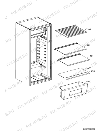 Взрыв-схема холодильника Electrolux EJF1802FW - Схема узла Internal parts