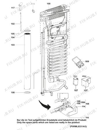 Взрыв-схема холодильника Dometic RML9435 - Схема узла Cooling generator