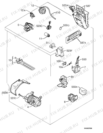 Взрыв-схема стиральной машины Electrolux EWS1258Z - Схема узла Electrical equipment 268