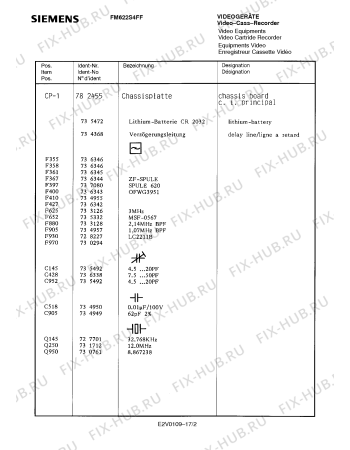 Взрыв-схема телевизора Siemens FM622S4FF - Схема узла 03