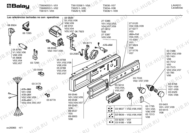 Схема №1 T5634 с изображением Ручка для стиральной машины Bosch 00036398