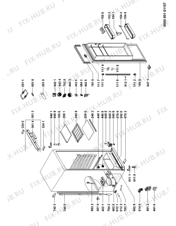 Схема №1 ARC 1878/IX с изображением Элемент корпуса для холодильника Whirlpool 480131100182