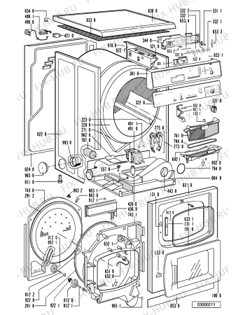 Схема №1 TRA 4470 с изображением Декоративная панель Whirlpool 481245219369