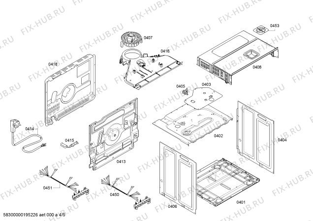 Схема №1 HBA34B162 H.BO.NP.L3D.IN.GLASS.B1a.N.E3_COT/ с изображением Модуль управления, запрограммированный для электропечи Bosch 11017160