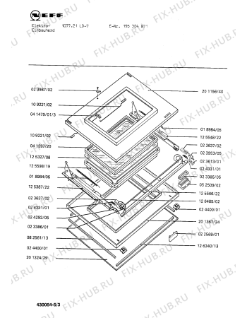 Взрыв-схема плиты (духовки) Neff 195304671 1077.21LD-7 - Схема узла 03