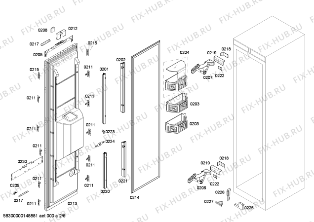 Схема №2 G7261X0 с изображением Вставная полка для холодильной камеры Bosch 00677040