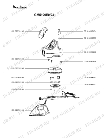 Схема №1 GM5100E0/23 с изображением Утюг Moulinex CS-00098141