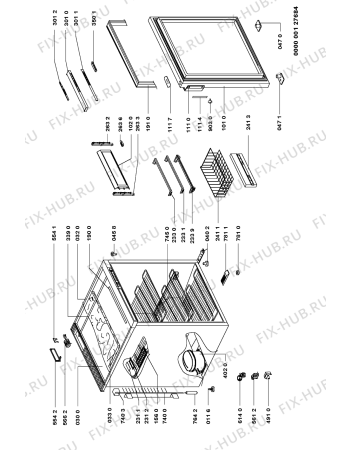 Схема №1 AFE 547/G-1 с изображением Корпусная деталь для холодильника Whirlpool 481946288116