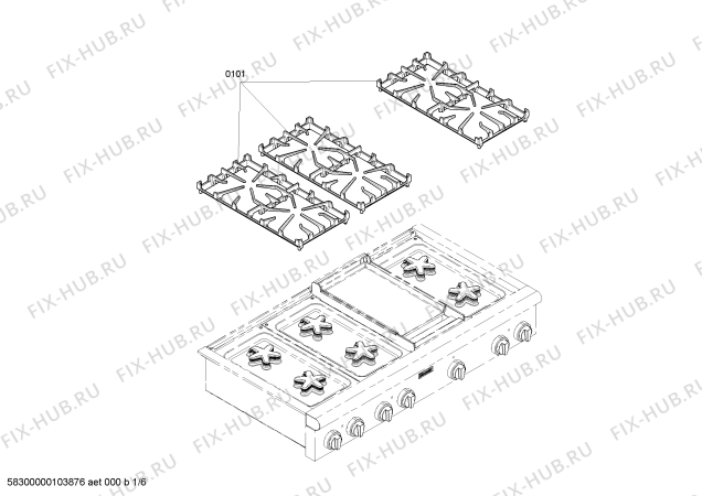 Схема №3 PC486GDBS с изображением Панель управления для плиты (духовки) Bosch 00442760
