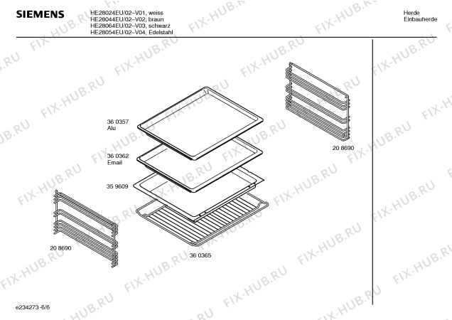 Схема №2 HE28054EU с изображением Инструкция по эксплуатации для электропечи Siemens 00582488