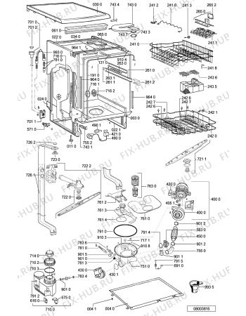 Схема №1 ADP 6530 WH с изображением Модуль (плата) управления для посудомойки Whirlpool 481221838242
