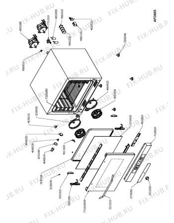 Схема №1 AFO605 (F100980) с изображением Наставление для духового шкафа Indesit C00517681