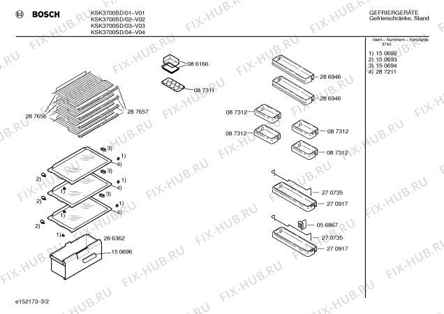 Взрыв-схема холодильника Bosch KSK3700SD - Схема узла 02