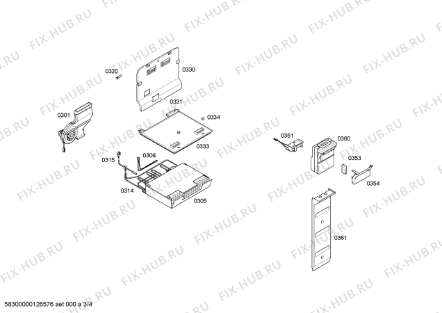 Взрыв-схема холодильника Bosch KDN32A40 - Схема узла 03