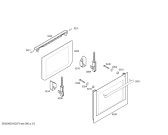 Схема №3 HB42BC550E с изображением Передняя часть корпуса для плиты (духовки) Siemens 00672881