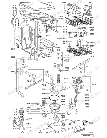 Схема №2 ADP 2755 WHM с изображением Панель для посудомоечной машины Whirlpool 481245371327
