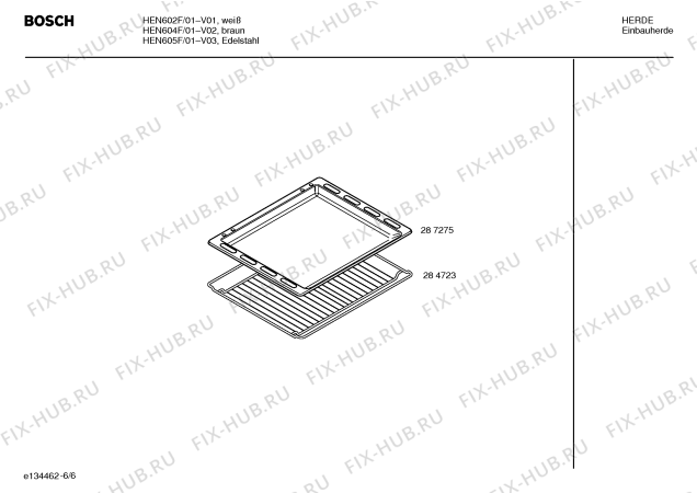 Схема №5 HEN604F с изображением Инструкция по эксплуатации для плиты (духовки) Bosch 00582428