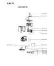 Схема №3 EA901050/70A с изображением Плата управления для электрокофемашины Krups MS-5884010