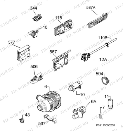 Схема №2 F77029B0P с изображением Обшивка для посудомойки Aeg 1174721116