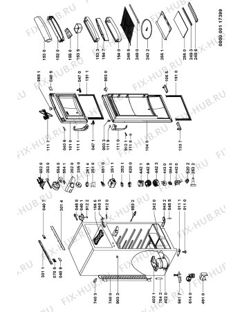 Схема №1 ARZ 9990/H с изображением Дверца для холодильной камеры Whirlpool 481241618243