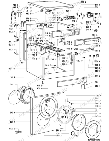 Схема №2 AWM3283 (F092377) с изображением Инструкция по обслуживанию для стиральной машины Indesit C00359613