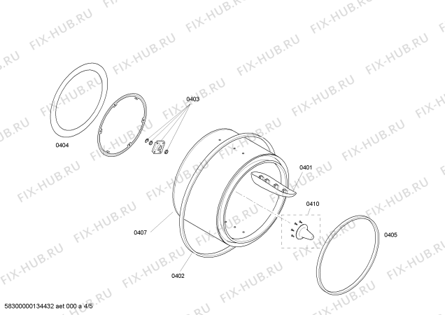 Взрыв-схема сушильной машины Bosch WTE84380FF - Схема узла 04