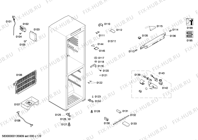 Схема №2 CK19V130TI с изображением Дверь для холодильной камеры Bosch 00247690