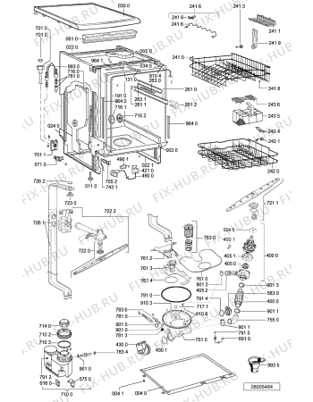 Схема №2 ADP 4557 WH с изображением Блок управления для посудомойки Whirlpool 481221838495