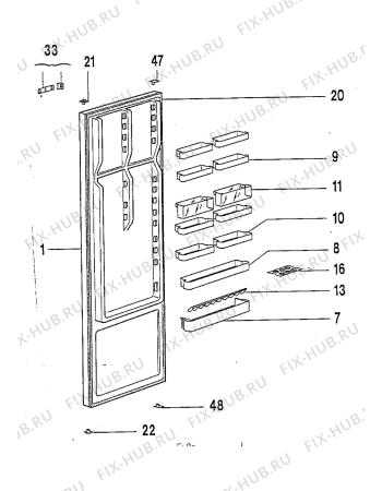 Взрыв-схема стиральной машины Electrolux RBC305 - Схема узла Door 003