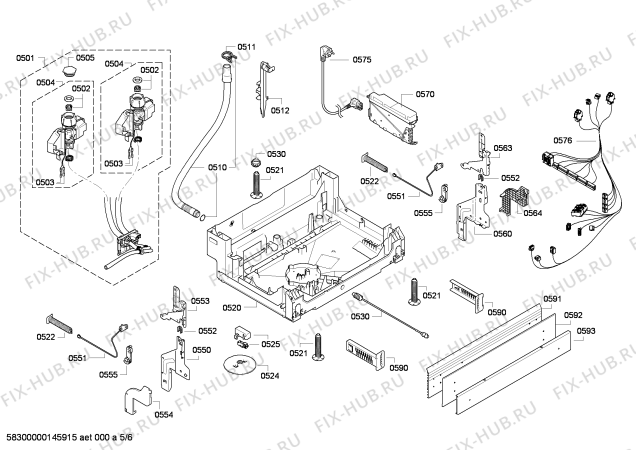 Взрыв-схема посудомоечной машины Siemens SN45M501SK - Схема узла 05