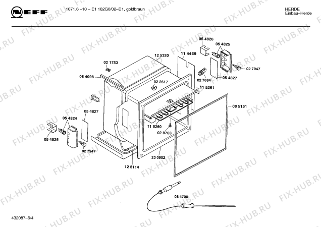 Схема №2 E1162G0 JOKER 160 D CLOU с изображением Панель для духового шкафа Bosch 00282218