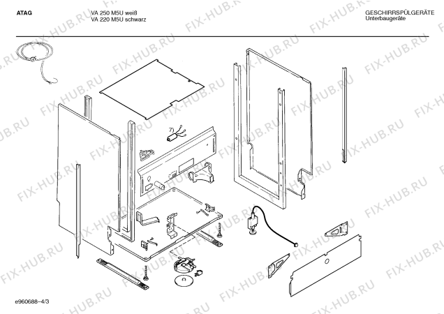 Взрыв-схема посудомоечной машины Atag SMIATC7 VA 250 M5U - Схема узла 03