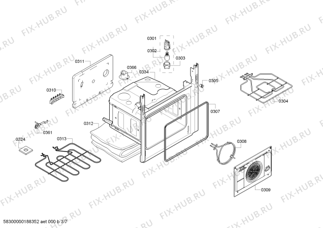 Схема №5 PHCB855M21 с изображением Панель управления для плиты (духовки) Bosch 11010698