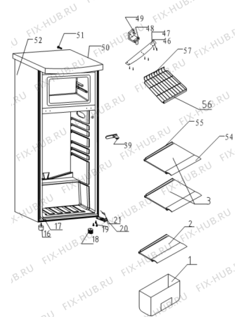 Схема №3 KRF42768E (315374, HZZS28261) с изображением Шарнир для холодильной камеры Gorenje 320297