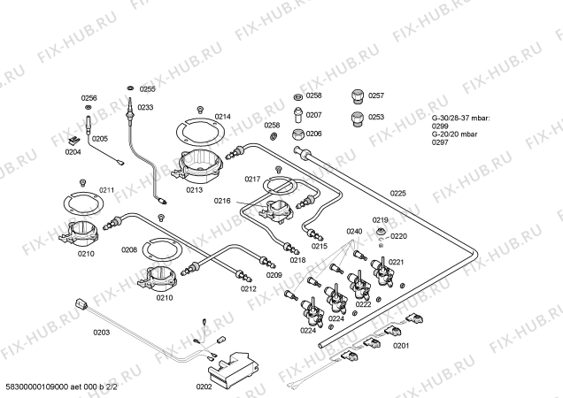 Взрыв-схема плиты (духовки) Bosch PCD685FIT Bosch - Схема узла 02