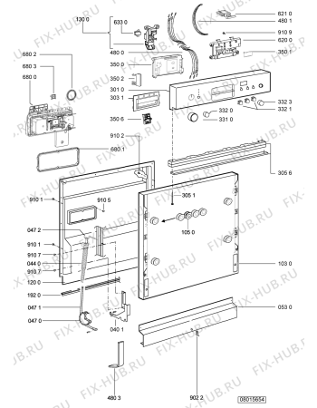 Схема №1 ADG 8921 IX с изображением Обшивка для посудомоечной машины Whirlpool 480140101216