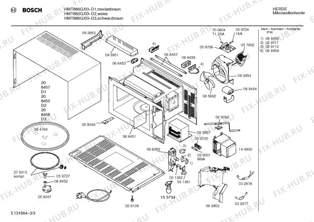 Схема №2 HMT880G с изображением Контактная пленка для микроволновой печи Bosch 00059687