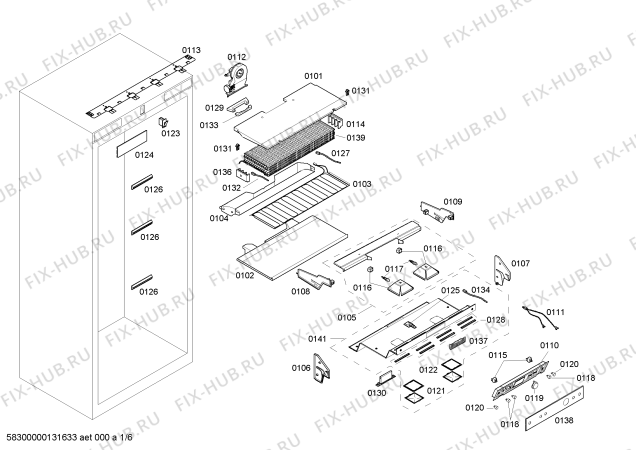 Схема №3 K7076X0 с изображением Плата для холодильника Bosch 00682716