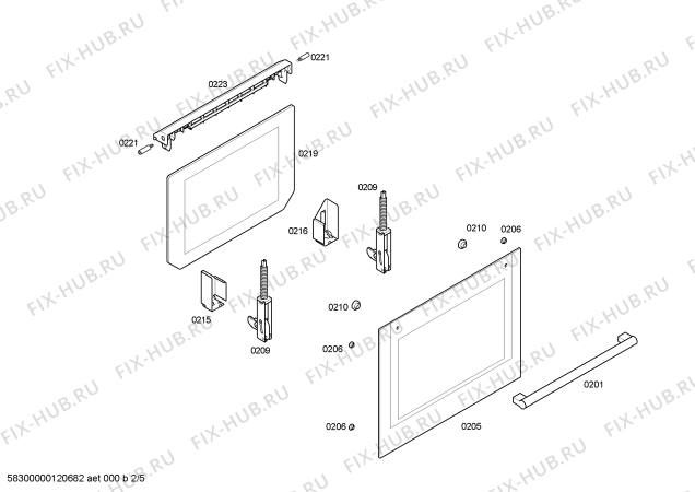 Взрыв-схема плиты (духовки) Bosch HBN42S521E Horno bosch ind.mltf_basc.blanc.reloj et - Схема узла 02