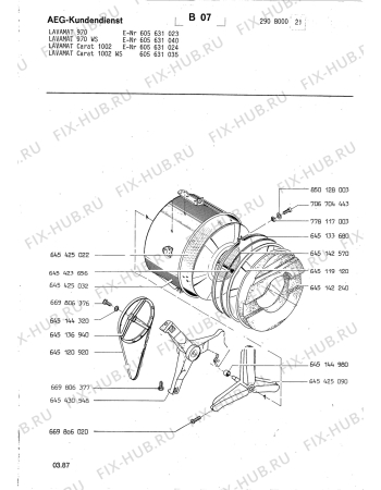 Взрыв-схема стиральной машины Aeg LAV970 WS - Схема узла Section5