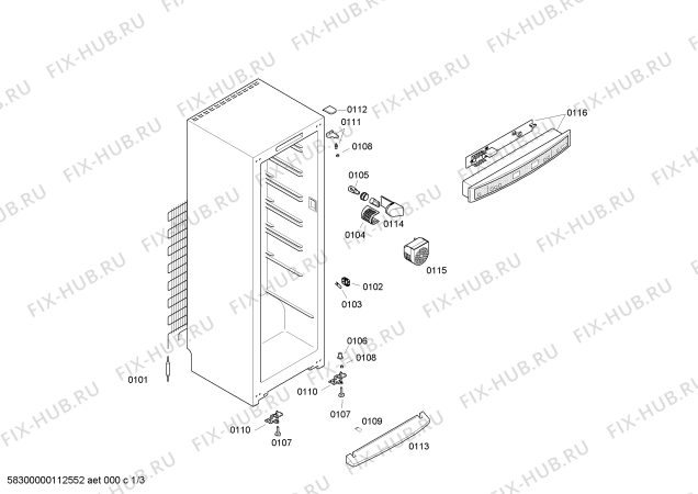 Схема №1 KSR38V41IE с изображением Панель управления для холодильника Bosch 00446966