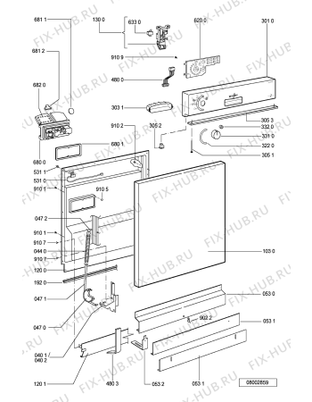 Схема №1 ADP JUBLIEUM с изображением Панель для посудомоечной машины Whirlpool 481245371718